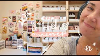 organize and clean my studio with me  🙋🏼‍♀️ art studio makeover