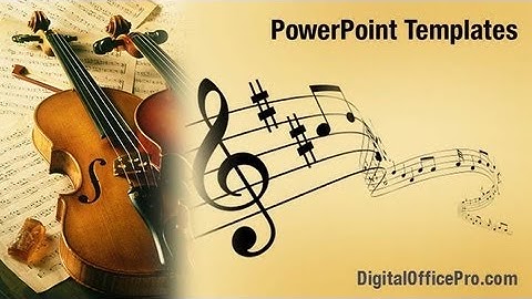Violin Music PowerPoint Template Backgrounds - DigitalOfficePro #01332W