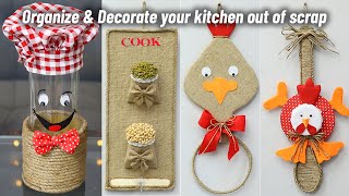 9 Amazing Craft Ideas to Organize & Decorate your kitchen out of scrap