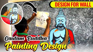 New Gautam Budda Wall Painting Design | Wall Texture painting design by Om painting works 6,345 views 3 weeks ago 10 minutes, 9 seconds