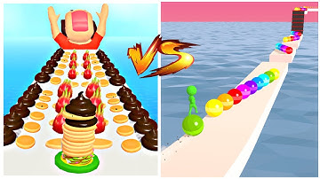 Max Levels PANCAKE RUN vs Stack Rider: All Levels Gameplay Walkthrough Android, iOS New UPDATE