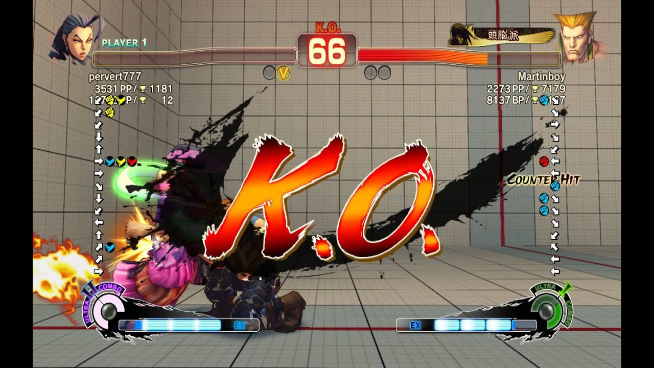 Super Street Fighter IV AE ver2012 PC  pervert777(Rose) vs Martinboy(Guile)