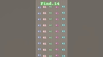 Find 14 Odd Numbers 👍 #quiz #puzzle #challenge #find #quiztime #ढूंढो #phaliya #trending #ytshorts
