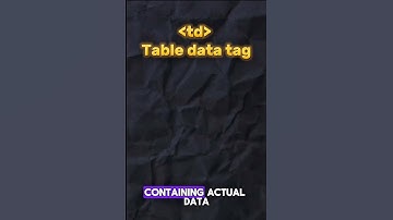 Day 9 : What are the Tables in HtML code.