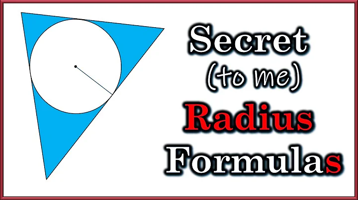Radius of a Circle Inscribed in a Triangle - Two Secret & EASY Formulas