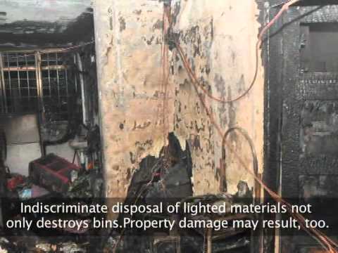 SCDF Fire Safety Video - Indiscriminate disposal of lighted materials