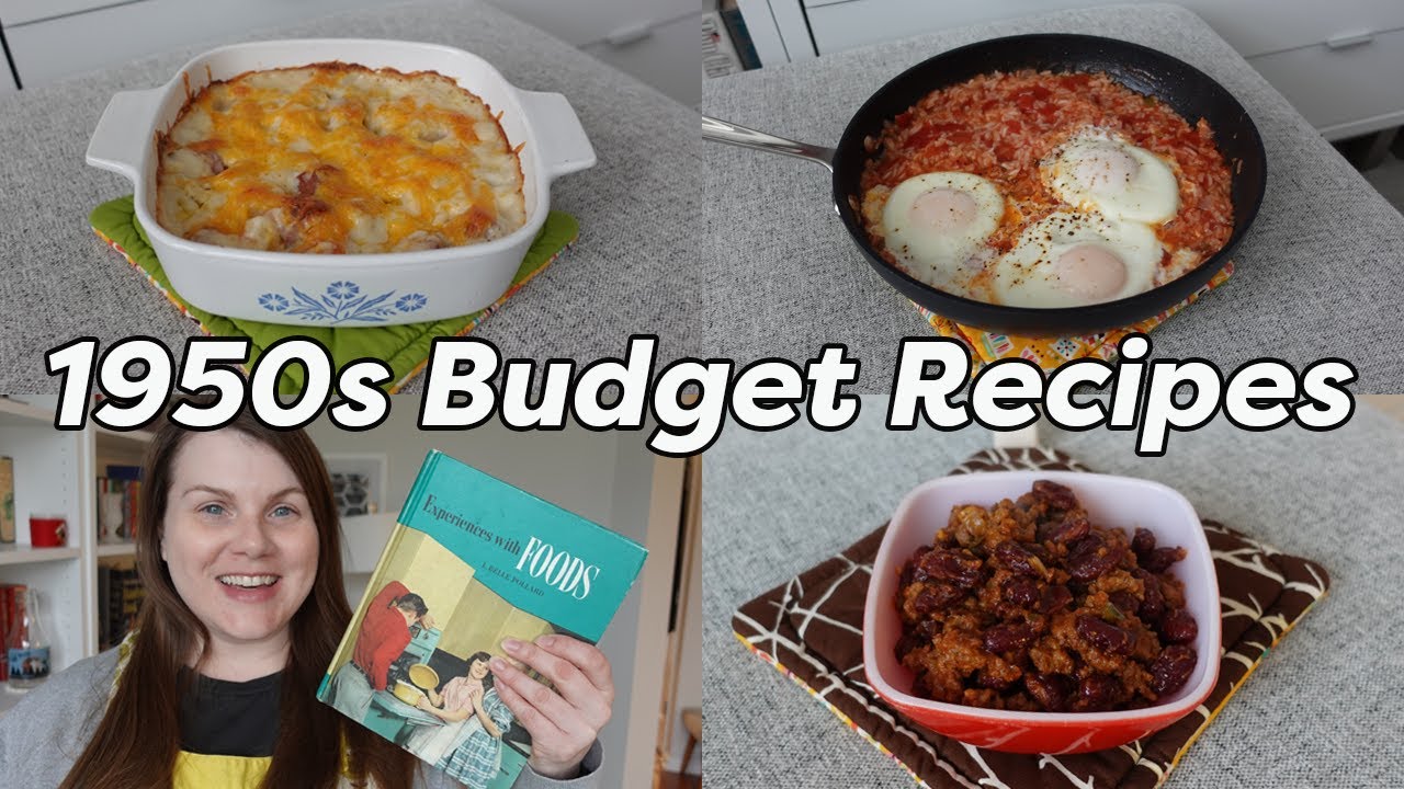 1950s BUDGET RECIPES 🍽️ Money Saving Meals for Families - YouTube