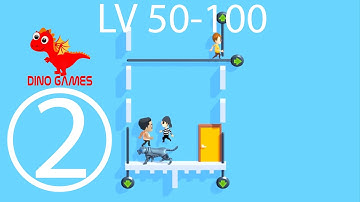 Pin Pull - Gameplay Walkthrough Part 2 Levels 51 - 100(Android,ios)