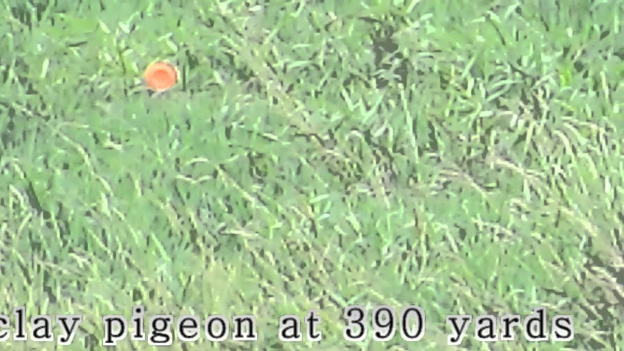 Clay pigeon at 390 yards YouTube
