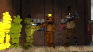 [GMOD FNAF] the war against fnaf one vs the golden era