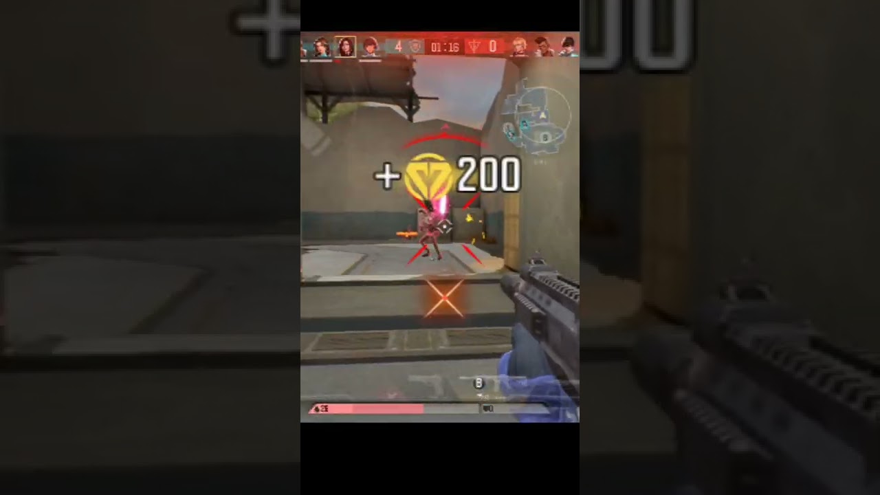 1v2 clutch💥hyper front mobile game 