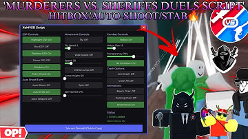 Murderers Vs. Sheriffs DUELS🤩 Script OP Hitbox🔥,Shoot/Stab😎,No CD✨,Fly & More Features