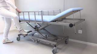 MRI patient transport table with hydraulic height adjustment H-AWL 3065Y\/980VA