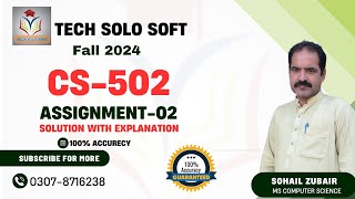 CS502 Assignment 2 Solution Fall 2024 100% Correct Complete Solution by Tech Solo Soft