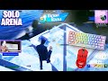 Fortnite Solo Arena Win Aggressive Gameplay w/ Handcam &amp; Keyboard ASMR (No Commentary)