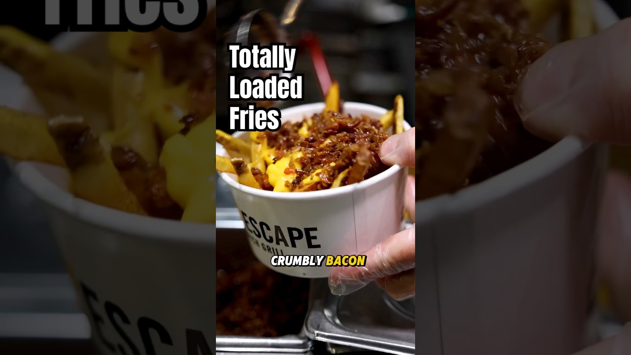 Loaded fries done right 🍟 Hand-cut fries with melted cheese, bacon, and ranch  