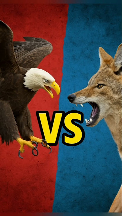 Look What Happened When This Eagle Faced a Coyote . amazing Animal cought on camera #shorts