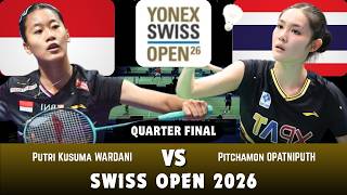 Putri Kusuma Wardani Vs Pitchamon Opatniputh - Badminton Swiss Open 2026 Quarter Final-Ws