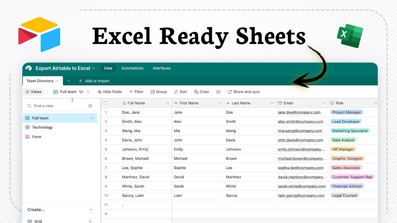 How to export Airtable to Excel (Sheet Sync)