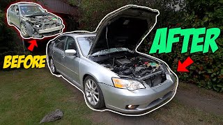 Rebuilding the WRECKED Front End of my Subaru Legacy GT Spec B