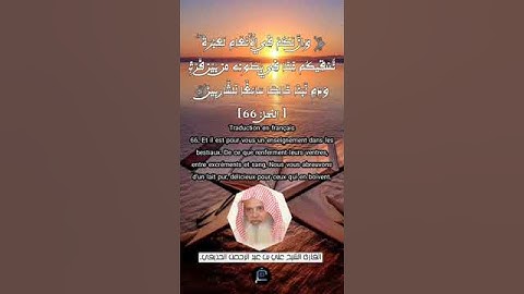 الآية 66 من سورة النحل     القارئ الشيخ علي بن عبد الرحمن الحذيفي