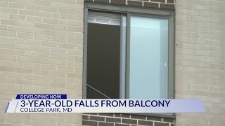 Child falls from apartment balcony in Prince George's County