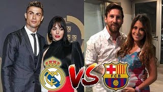 زوجات لاعبين برشلونة ضد زوجات لاعبين ريال مدريد  2018 - لن تصدق مدى جمالهم