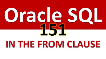 SQL for Beginners   151   SUBQUERY   IN THE FROM CLAUSE