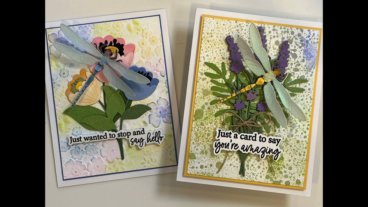 Easy Dimensional Dragonfly Cards
