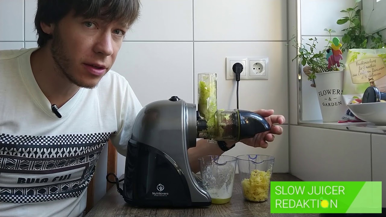 Slow Juicer Test Nutrilovers Green Press und GEFRORENES YouTube