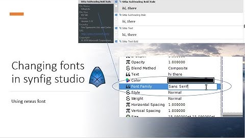 Changing Font In Synfig Studio With Nexusfonts