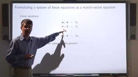3 2 The Matrix Matrix vector multiplication in terms of dot products