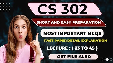 CS302 Final Term Preparation 2025 | cs302 final term preparation | #finalterm #cs302