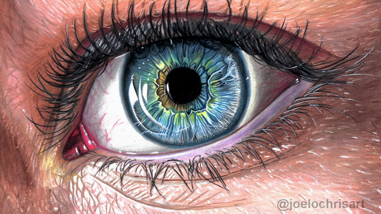 realistic eye drawing in color How To Draw a Realistic Eye with Colored Pencils