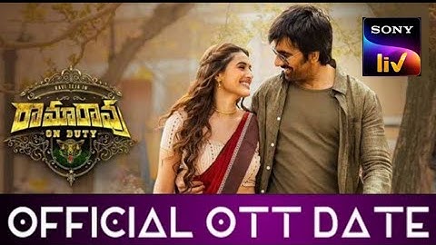 Ramarao on duty movie ott release date locked || official release date || telugu language ||