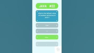 Default value of boolean primitive In Java  #quiz #java #boolean