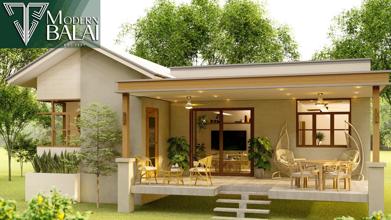 Simple House Design 3 Bedroom Small Farmhouse Idea 10x11 Meters YouTube