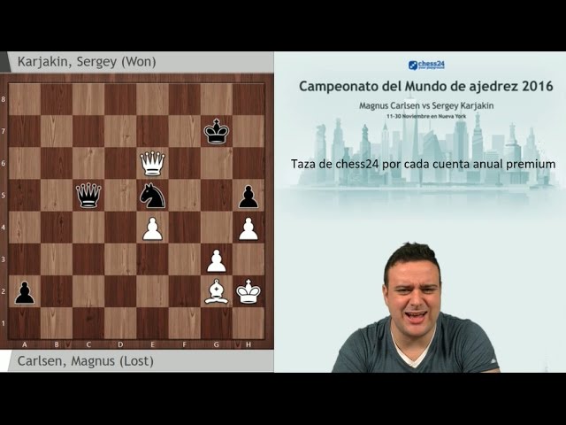 CarlsenKarjakin Campeonato Mundial 2016 - Partida 12 - Carlsen x