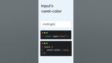 Change Input s Caret Color in HTML & CSS #coding #shorts #shortvideo #viralshorts #coder