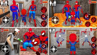 Playing as SpiderMan Family Mix: SpiderMan, SpiderWoman, SpiderBaby in Granny House
