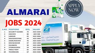 Almarai Company New Jobs 2024 | Almarai company jobs saudi| Almarai company jobs dubai