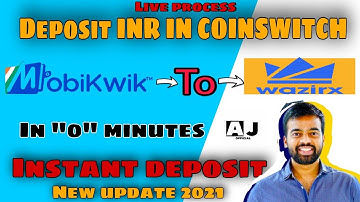 How to Deposit Money in WazirX by Mobikwik? wazirx new deposit process 2021.