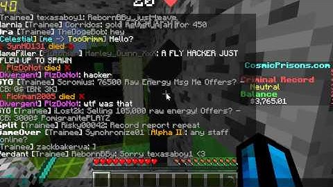 AFK Mining TooGrimm Cosmic Prisons Ban Report