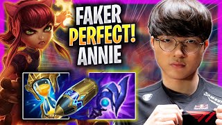 FAKER PERFECT GAME WITH ANNIE! - T1 Faker Plays Annie MID vs Seraphine! | Season 2023