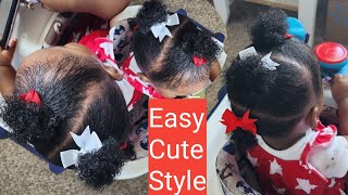 Easiest Hairstyle I Have Ever Done For My Baby/toddler Hairstyle