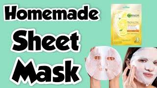 How to make sheet mask at home DIY homemade sheet mask for face