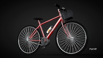 Cinema 4D Modeling Tutorial - How to Model a Bicycle Part 09