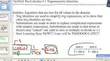 SanfordFlipMath PreCalculus 5.1A Trig Identity Intro