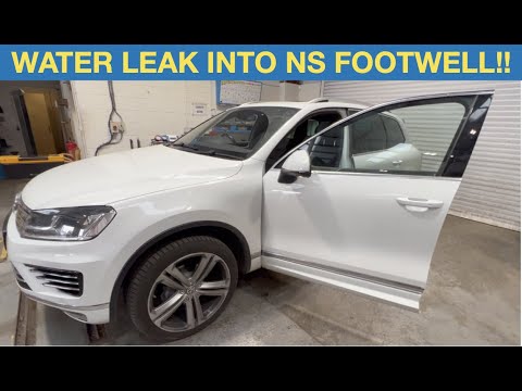 VW Touareg water leak into NS footwell! How to fix..