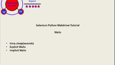 Selenium Python Webdriver Tutorial - Waits